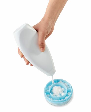 Aplikátor sprchového gelu/tělového mléka s prodlouženou rukojetí Vitility 701107