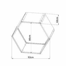 Přístřešek na dřevo G21 HEX 53 - 92 x 60 cm, antracitový