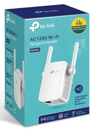 WiFi extender TP-Link RE305 AC1200 10/100 Mb/s, 2,4 GHz 5 GHz