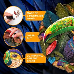 EscapeWelt Dřevěné puzzle Tukan 500 dílků