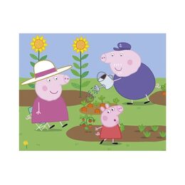 Dino Dřevěné obrázkové kostky Peppa pig Veselý den 20 kostek