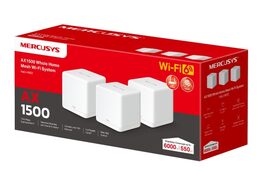 WiFi router TP-Link Mercusys Halo H60X(3-pack) WiFi 6, AX1500, 3x GLAN2,4/5 GHz
