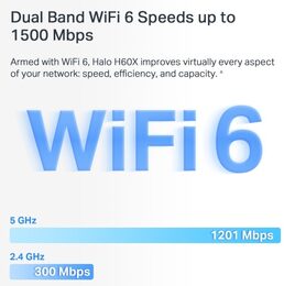 WiFi router TP-Link Mercusys Halo H60X(3-pack) WiFi 6, AX1500, 3x GLAN2,4/5 GHz