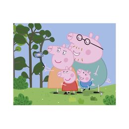 Dino Dřevěné obrázkové kostky Peppa pig Veselý den 20 kostek