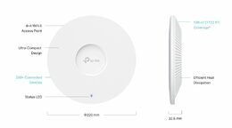 WiFi router TP-Link EAP683 UR stropní AP WiFi 6, 1x 2,5GLan, 2,4/5 GHz, AX6000, bez PoE adaptéru, Omada SDN