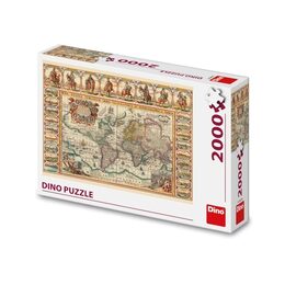 Dino Puzzle Historická mapa světa 2000 dílků