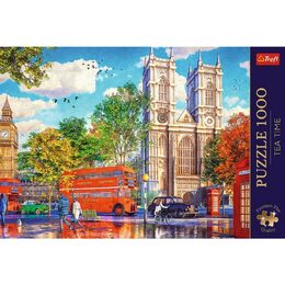 Puzzle Premium Plus - Čajový čas: Pohled na Londýn 1000 dílků 68,3x48cm v krabici 40x27x6cm