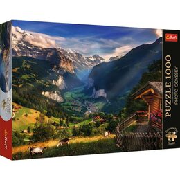 Puzzle Premium Plus - Photo Odyssey: Údolí Lauterbrunnen 1000 dílků 68,3x48cm v krabici 40x27x6cm