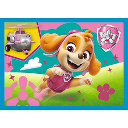 Puzzle 4v1 Štěňata v běhu Tlapková patrola/Paw Patrol 28,5x20,5cm v krabici 28x28x6cm