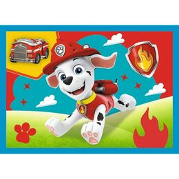 Puzzle 4v1 Štěňata v běhu Tlapková patrola/Paw Patrol 28,5x20,5cm v krabici 28x28x6cm