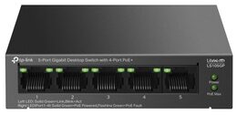 Switch TP-Link LS105GP 1x GLAN, 4x GLAN s PoE+, 65W