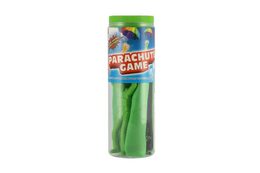 Parašutista figurka s padákem létající 9cm 4 barvy v tubě 24ks v boxu