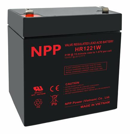 NPP HR1221W (T2) (12V; 5Ah; faston 6,3mm)