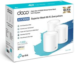 WiFi router TP-Link Deco X60(1-pack) AX5400, WiFi 6, 2x GLAN, / 574Mbps 2,4GHz/ 2402Mbps 5GHz