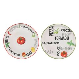 HIT Talíř na pizzu 31 cm červený okraj HT-27020533cerv