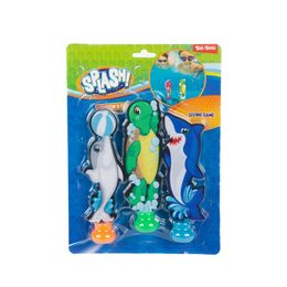 Zábavná zvířátka 3ks pro potápění plast/kov 16cm na kartě