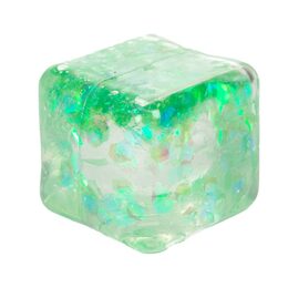 Kostka antistresová mačkací sliz 6x6cm 4 barvy v sáčku 12ks v boxu