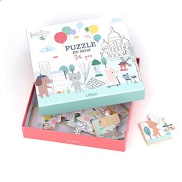 Vilac Panoramatické dřevěné puzzle Paříž - Sarah Betz