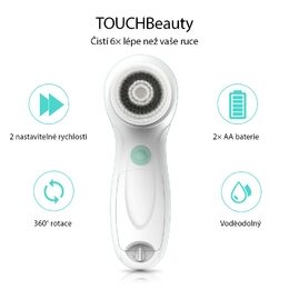 TOUCHBeauty 0759A Čistící kartáč na pleť 3v1 růžový