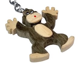 Dvěděti Dřevěná klíčenka velká Opice stojící