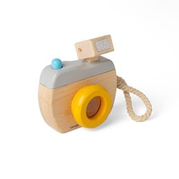 Bigjigs Toys Dřevěný fotoaparát s bleskem