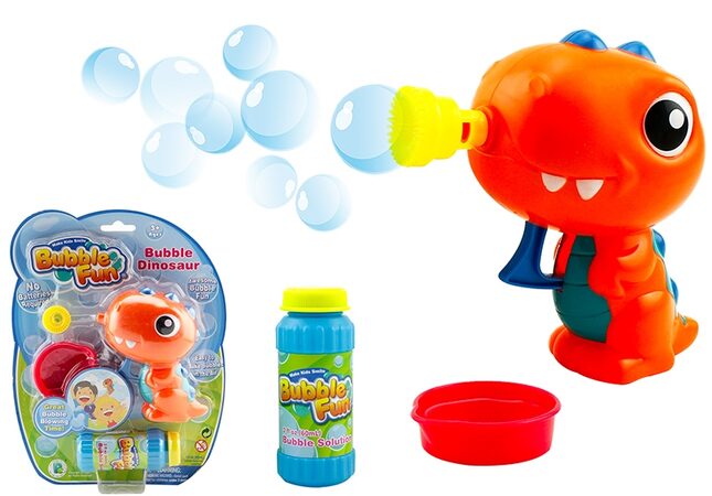 Bubble Fun Bublifuk Dinosaurus s náplní 60 ml - oranžový