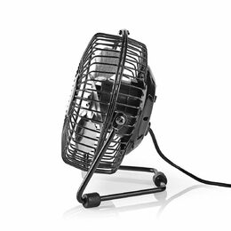 Kovový Mini Ventilátor, USB, černý