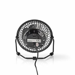 Kovový Mini Ventilátor, USB, černý