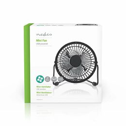 Kovový Mini Ventilátor, USB, černý