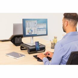 Stojan Fellowes BREYTA, pod monitor, 3 pozice, černý