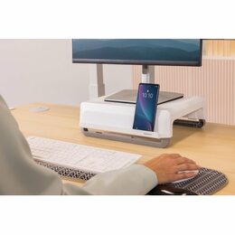 Stojan Fellowes BREYTA, pod monitor, 3 pozice, bílý