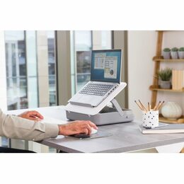 Stojan Fellowes BREYTA 2v1, pro notebook, 5 pozic, bílý