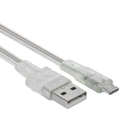 Riva 6000 TR1 micro USB kabel 1,2m, transparentní