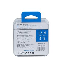 Riva 6001 TR1 Mfi Apple Lightning kabel 1,2m, transparentní