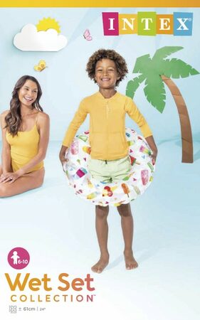 Intex 59241 Lively Print Kruh nafukovací prům. 61cm asst 3 druhy v sáčku 6-10 let