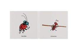 Knížka leporelo CZ text Zvířátka v přírodě 11x10cm 12m+