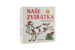 Knížka leporelo CZ text Naše zvířátka 11x10cm 12m+