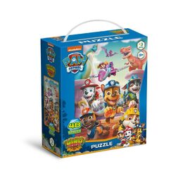 Puzzle Tlapková patrola/Paw Patrol Záchrana dinosaurů 32x23cm 48 dílků v krabičce 15x18x6cm