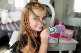 Křída na vlasy beauted zelená plast 5cm na kartě