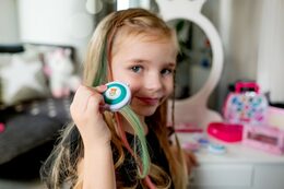 Křída na vlasy beauted zelená plast 5cm na kartě