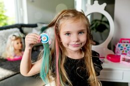 Křída na vlasy beauted modrá plast 5cm na kartě