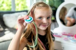 Křída na vlasy beauted modrá plast 5cm na kartě