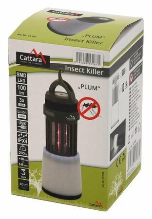 LED svítilna Cattara PLUM vysouvací nabíjecí + lapač hmyzu