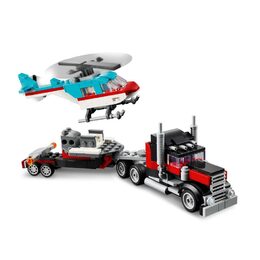 Náklaďák s ploch.korbou a helikop 31146
