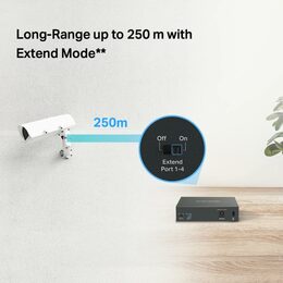 Switch TP-Link Mercusys MS105GP 1x GLAN, 4x GLAN s PoE+, 65W