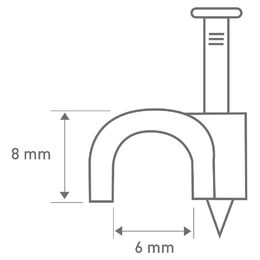 RCC 6 kabel. příchytka 6mm 40ks RETLUX