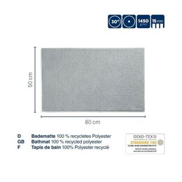 KELA Koupelnová předložka Maja 100% polyester jade zelená 80,0x50,0x1,5cm KL-23551