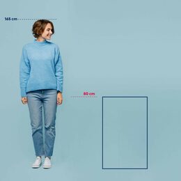 KELA Koupelnová předložka Maja 100% polyester mrazově modrá 80,0x50,0x1,5cm KL-23555