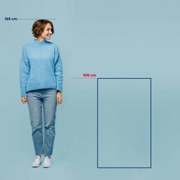 KELA Koupelnová předložka Maja 100% polyester mrazově modrá 100,0x60,0x1,5cm KL-23556