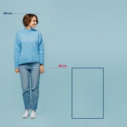 KELA Koupelnová předložka Megan 100% bavlna kouřově modrá 80,0x50,0x1,6cm KL-24701
